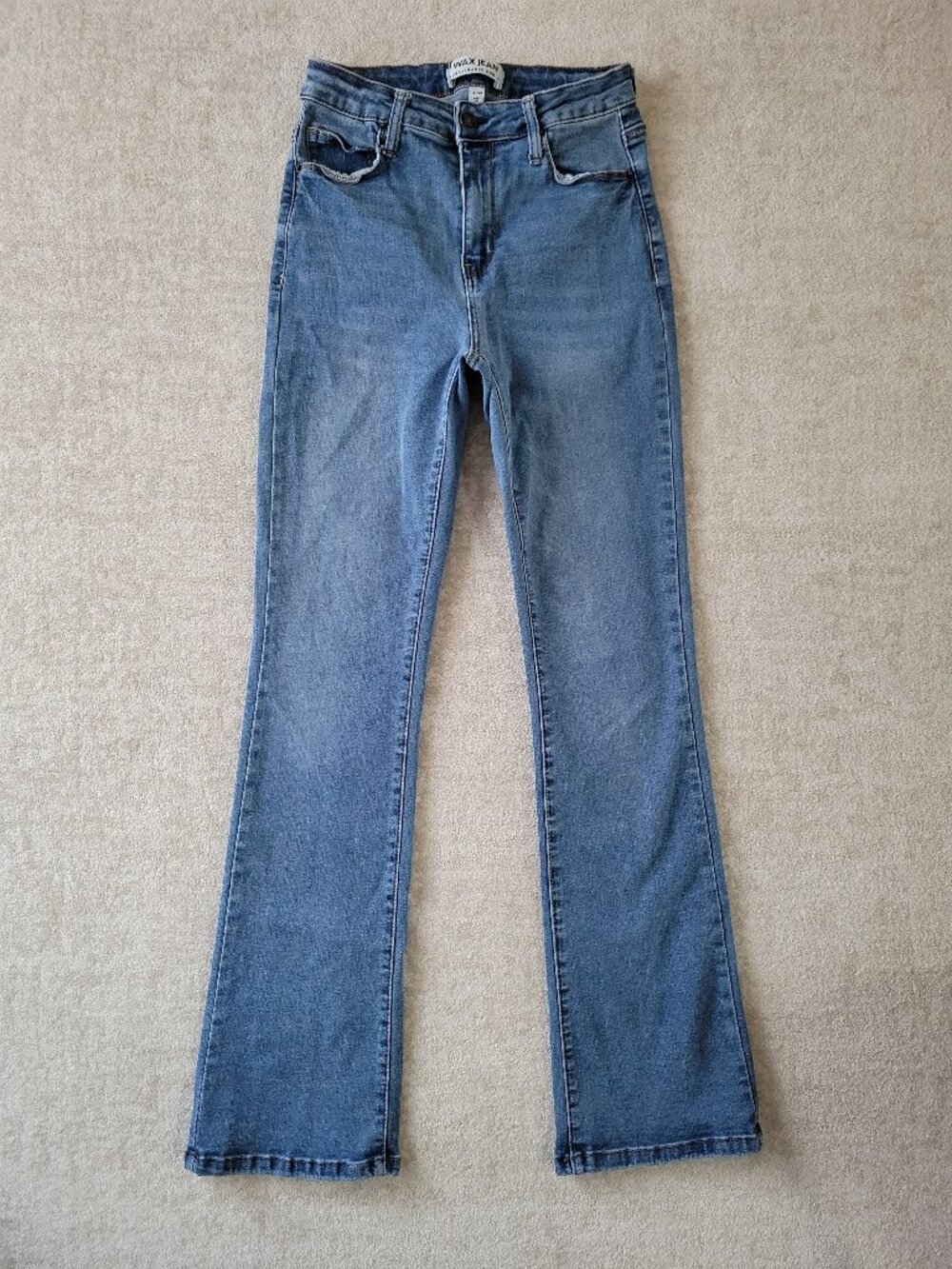 Wax Jean High Rise Boot Cut Jeans 3/26 Womens Blue Stretch Denim Sustainable